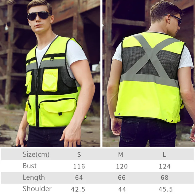 Reflective Cycling Vest Outdoor Sport Ciclismo Safety Traffic Safety Reflective Warning Vest Clothing Motorcycle Night Riding