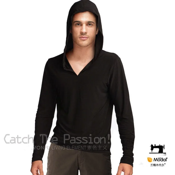 

Special Offer Men Modal Hoodies Pullover Hoode Sweatshirt Solid Size L XL