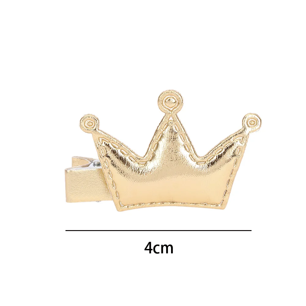 1 комплект 6 цветные заколки Искусственная кожа queen корона принцессы для маленьких девочек, Шпилька для волос украшение для волос заколка для волос для маленьких девочек; аксессуары