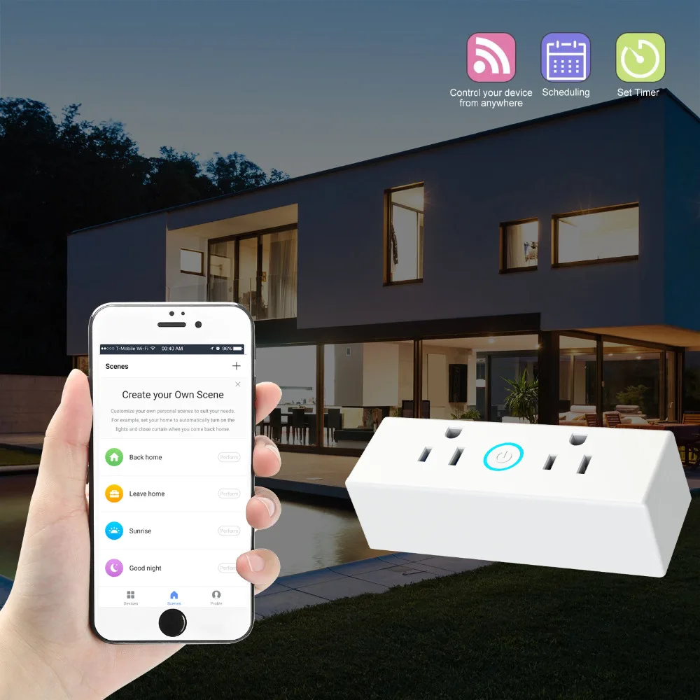 Умная розетка с Wi Fi американская электрическая Беспроводной удаленный адаптер
