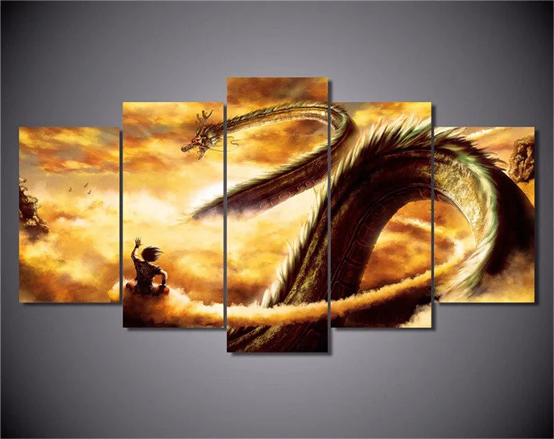 5-Piece-Wall-Art-Canvas-Painting-Cartoon-Dragon-Ball-Modular-Art-Picture-For-Living-Room-Decoration
