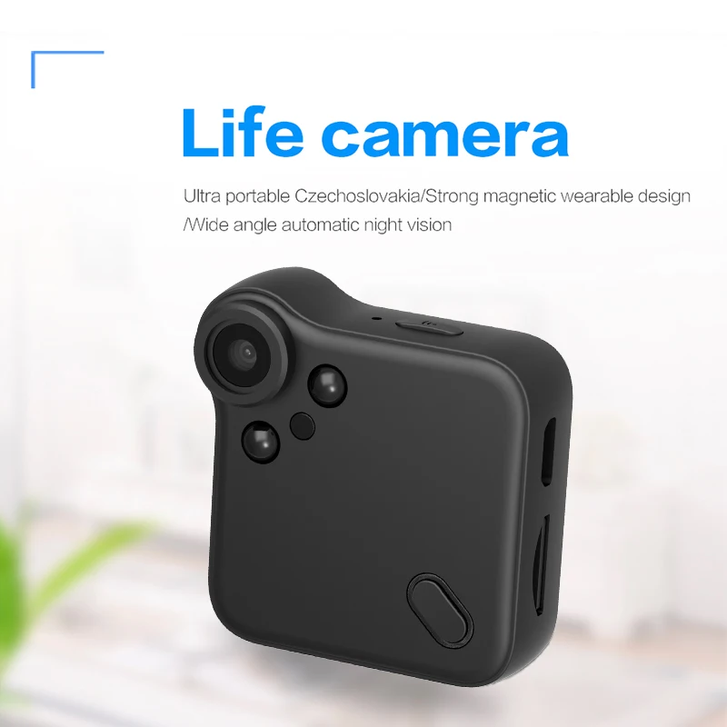 Мини Экшн-камера 1080 P HD wifi IP мини-камера ночного видения датчик движения портативная видеокамера безопасности микро магнитный зажим DV