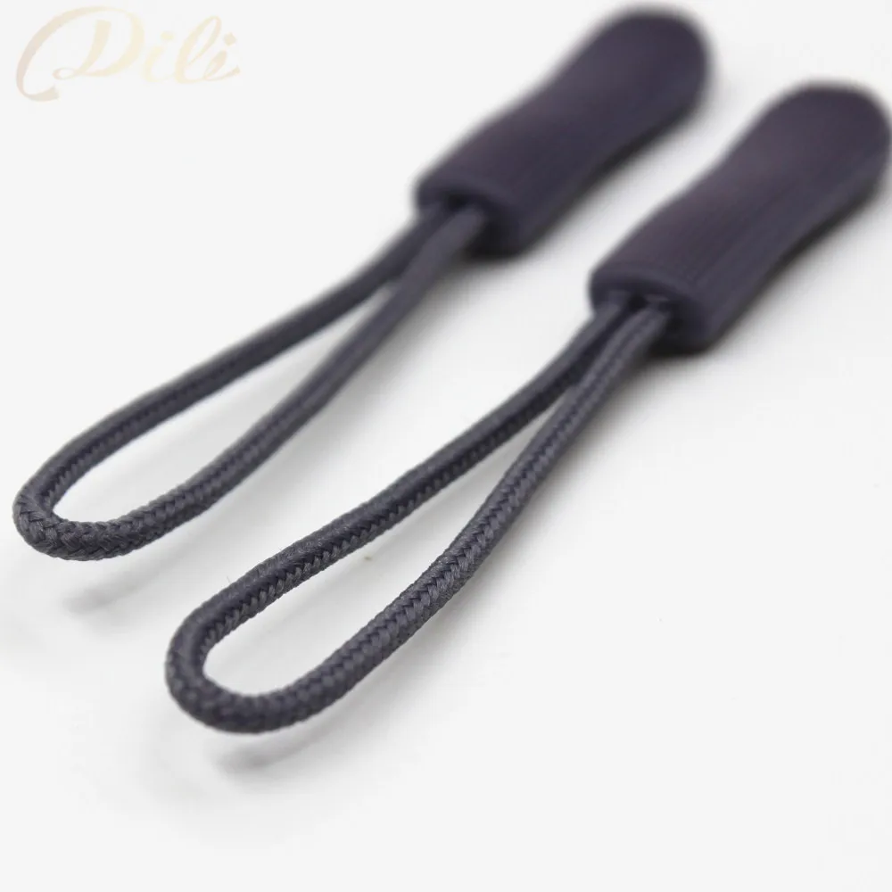 1000pcs/lot zipper pulls cord strong nylon rope ends lock zip clip buckle for backpack clothing accessories