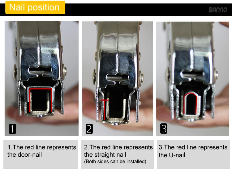 Фудзивара три использования ручной гвоздь пистолет прямой гвоздь u-типа гвоздь дверной формы гвоздь