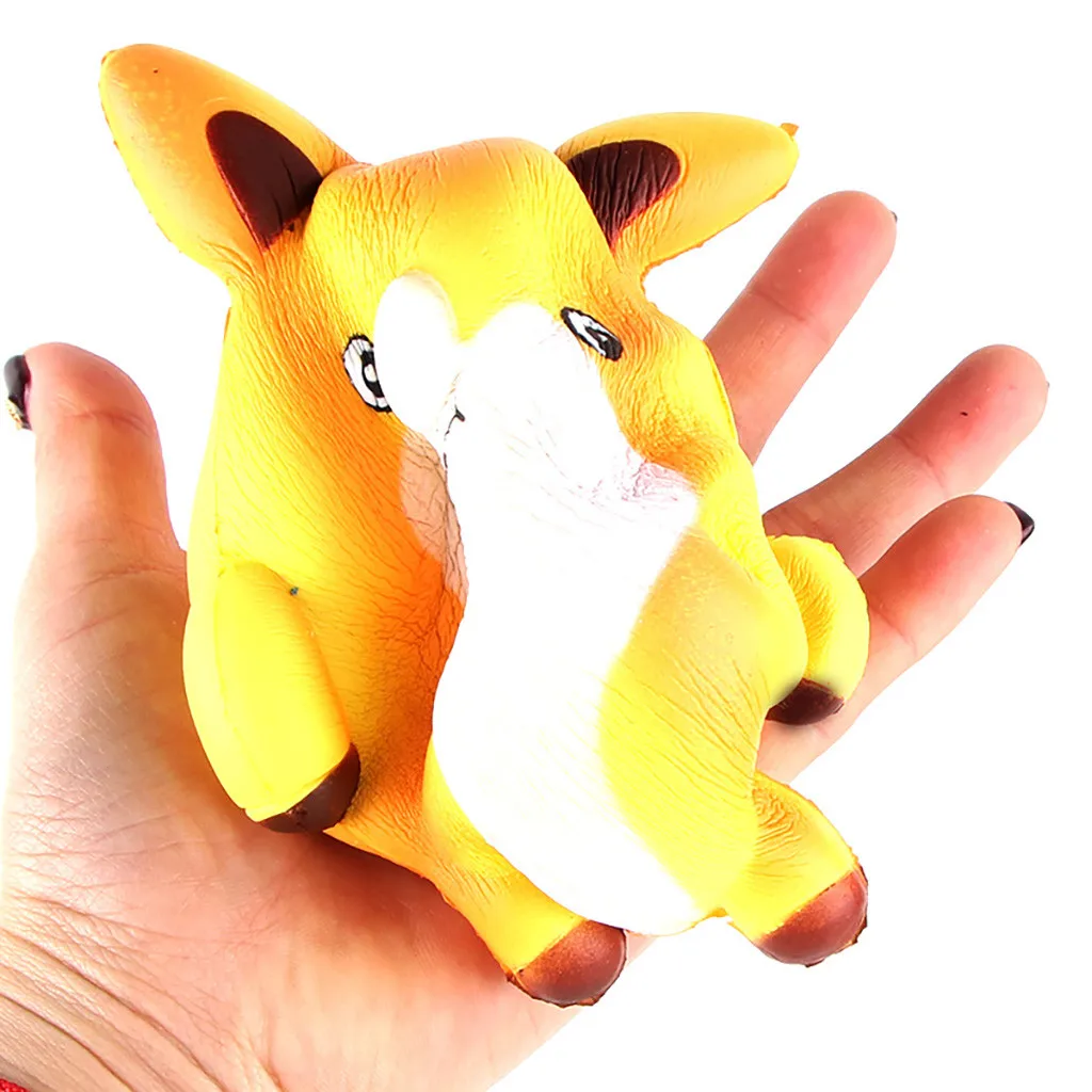 Children slow rebound slow squeeze toy simulation food model ventilation decompression toy cartoon fox version toy 2019 new
