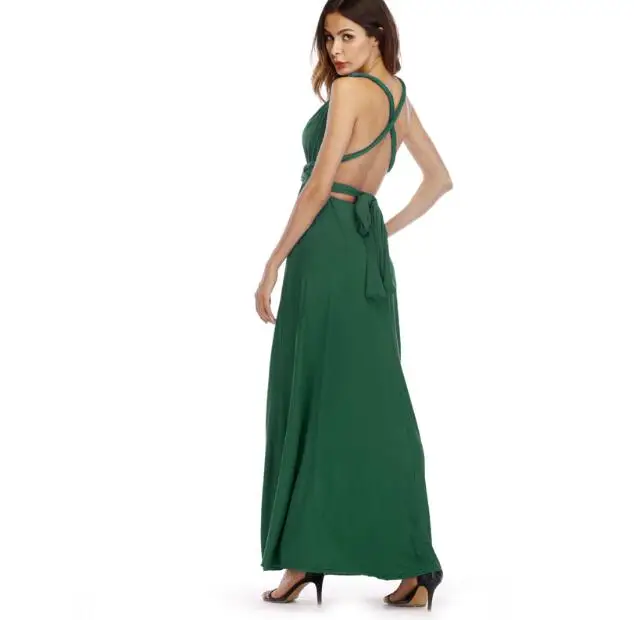 

20 Colors Summer Maxi Party Dress Multiway Swing Dress Fashion Sleeveless Convertible Infinity Robe Wrap Dress