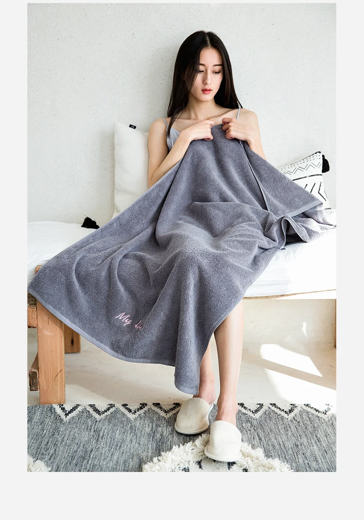 Pink Bath towels for adults 70*140 cm Cotton super absorbent beach towel for wedding bathroom accessories Couple Bath Towels