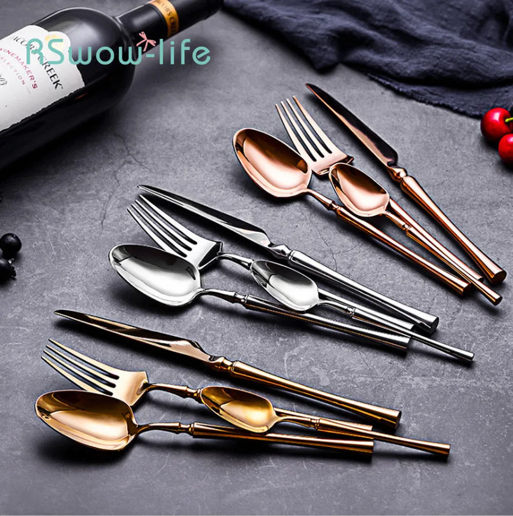 

2019 Trend Product Stainless Steel Western Cutlery Set Creative Gift Tableware Cutlery Spoon For Home Kitchen Supplies
