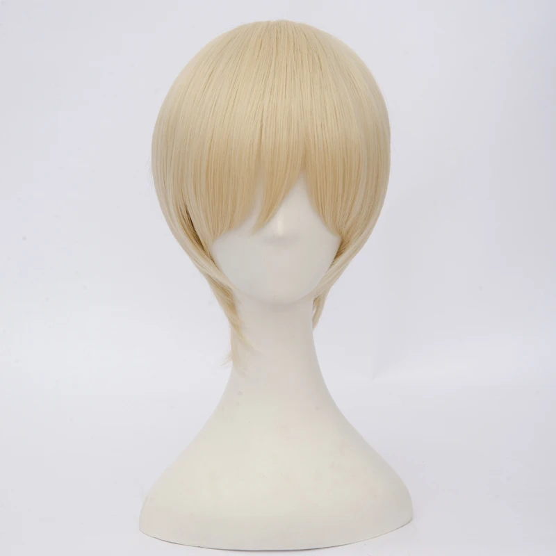 

30cm Light Blond Short Hair for Haikyu!! Tsukishima Kei Men's Cosplay Wig + Cap