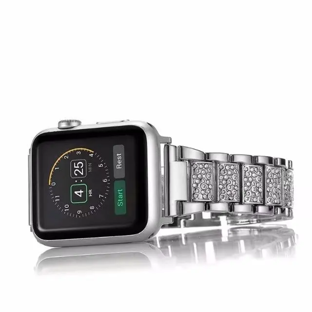 Роскошный ремешок для часов Apple Watch Series 1 2 3 наручный ремешок, сделанный кристаллическим бриллиантовым ремешком для Apple Watch Series iWatch