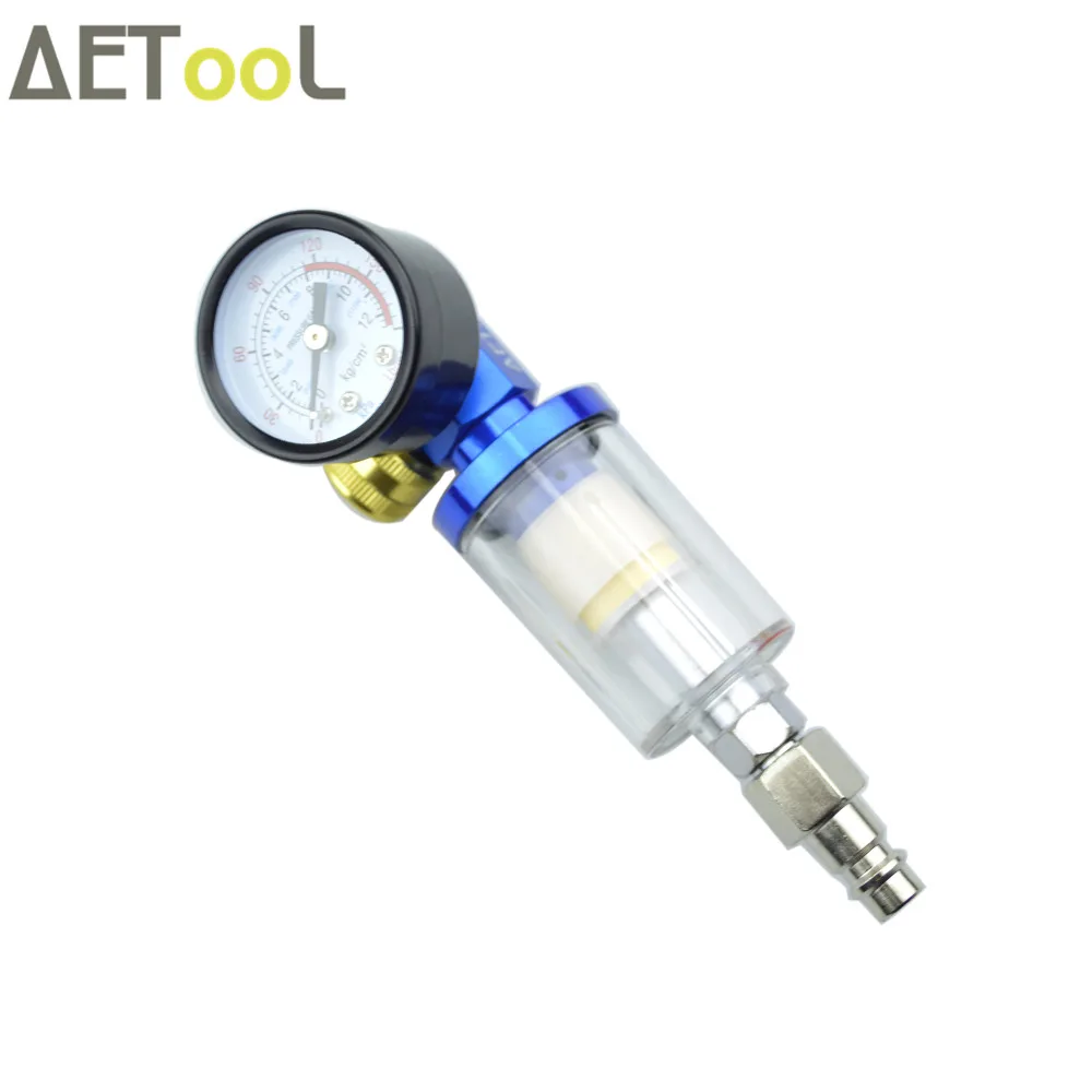 

High Quality Scratch Spray Gun Air Regulator Gauge & In-line Water Trap Filter Tool & EU Adapter Pneumatic Spray Gun Accessories