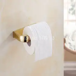 Аксессуары для ванной комнаты Роскошный полированный Золотой Цвет латунь настенные туалет Бумага держатель рулона Ванная комната