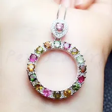 Турмалин Подвески Подвеска 925 серебро натуральный настоящий Турмалин 0.15ct* 17 шт драгоценный камень# T18060707