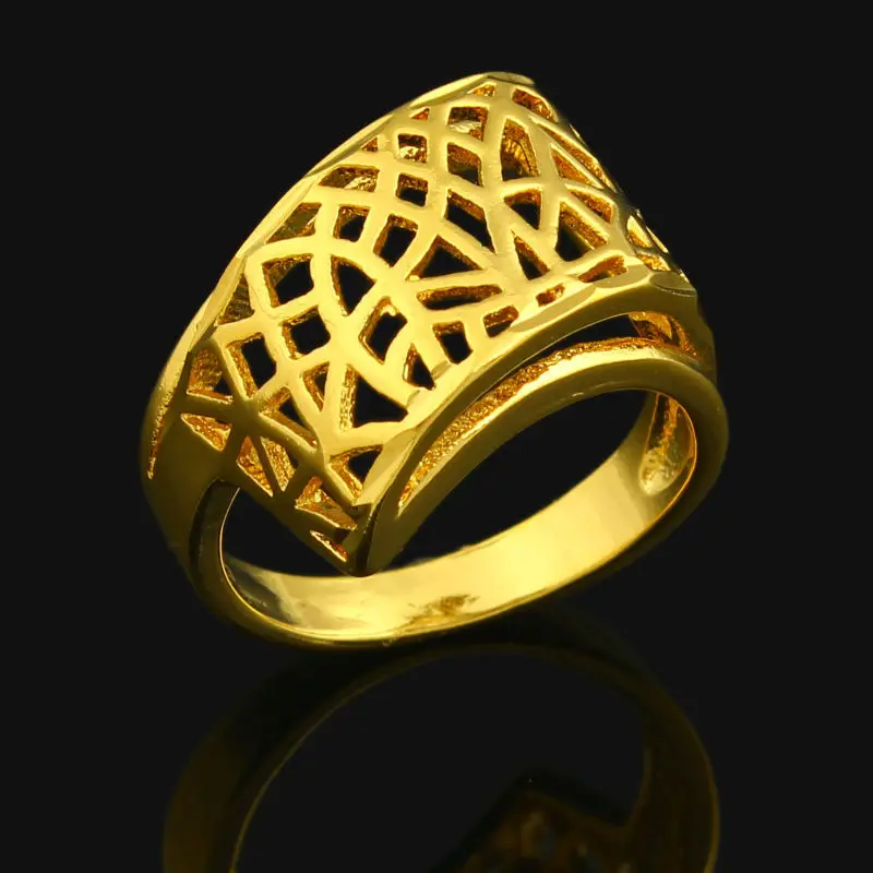 Dubai Ring For Women 24k Gold Color Ethiopian Wedding Ring India