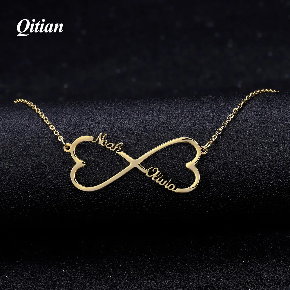 

Infinite Name Necklace Personalized Gold Nameplate Necklace For Women High Quality Stainless Steel Custom Jewelry Gifts