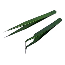 Прочные 2 шт. из нержавеющей стали норковые ресницы для наращивания прямые и гнущиеся Пинцет по выбору Профессиональный пинцет для ресниц