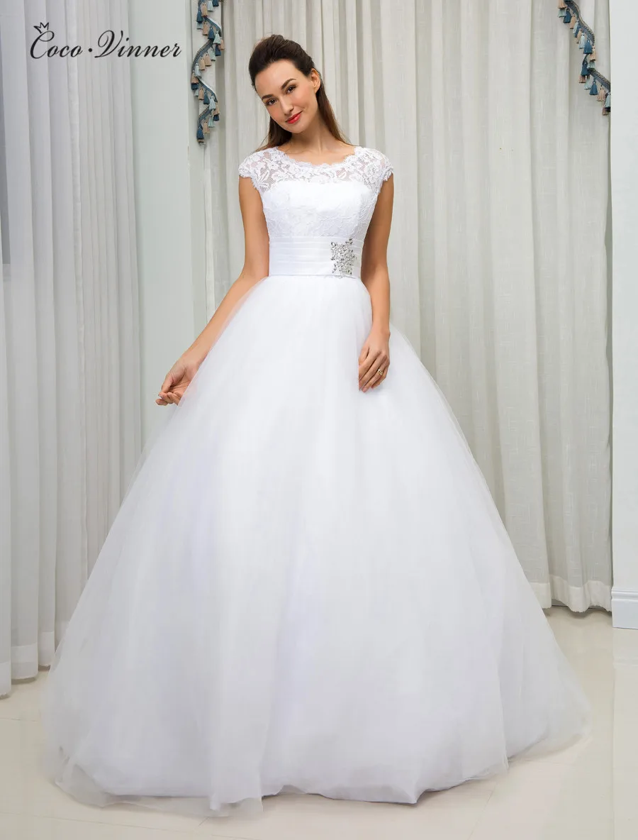 C.V American and European Simple Brief Ball Gown Wedding