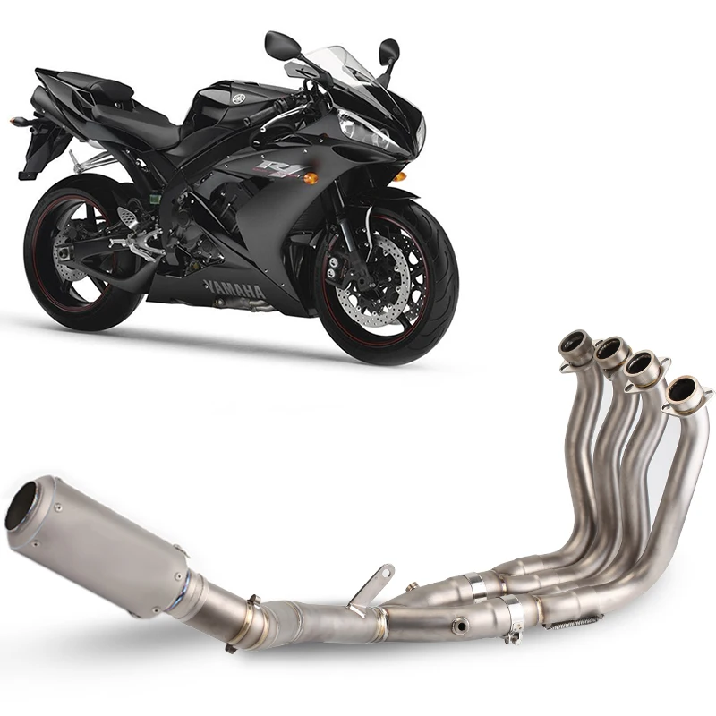 

For YAMAHA YZF-R1 MT10 R1 MT10 titanium alloy Exhaust System Pipe Muffler Motorcycle Link Header Middle Mid tube 2009-2014