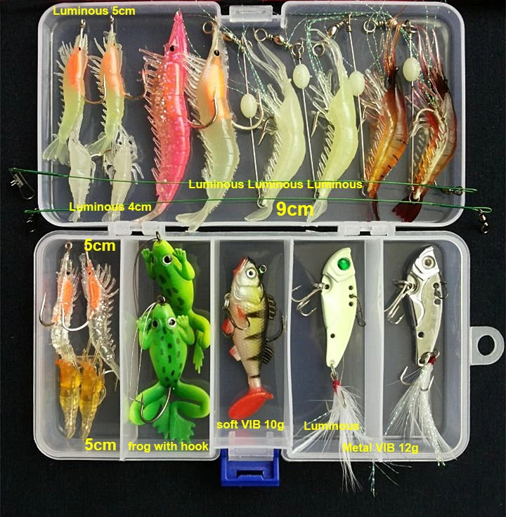 Nuevo señuelo multipesca de colores mezclados de plástico de cebo de Metal suave juego de aparejos de Pesca Wobbler cuchara Pesca Peche artificiales