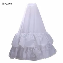 2 кольца 2 слоя оборками Длинные свадебные аксессуары кринолина платье трапециевидной формы платье юбка gelinlik aksesuarlar S41