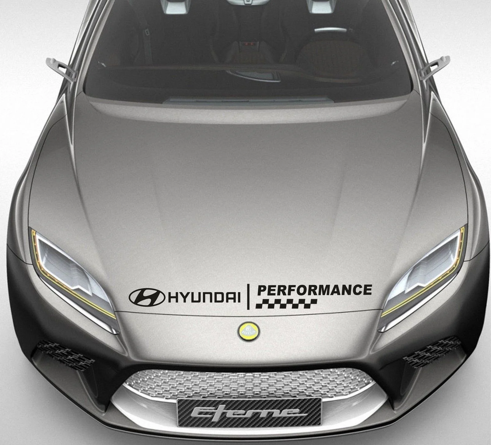 For Performance Car Bonnet Sticker fits Hyundai Logo Decal Sticker Car ...