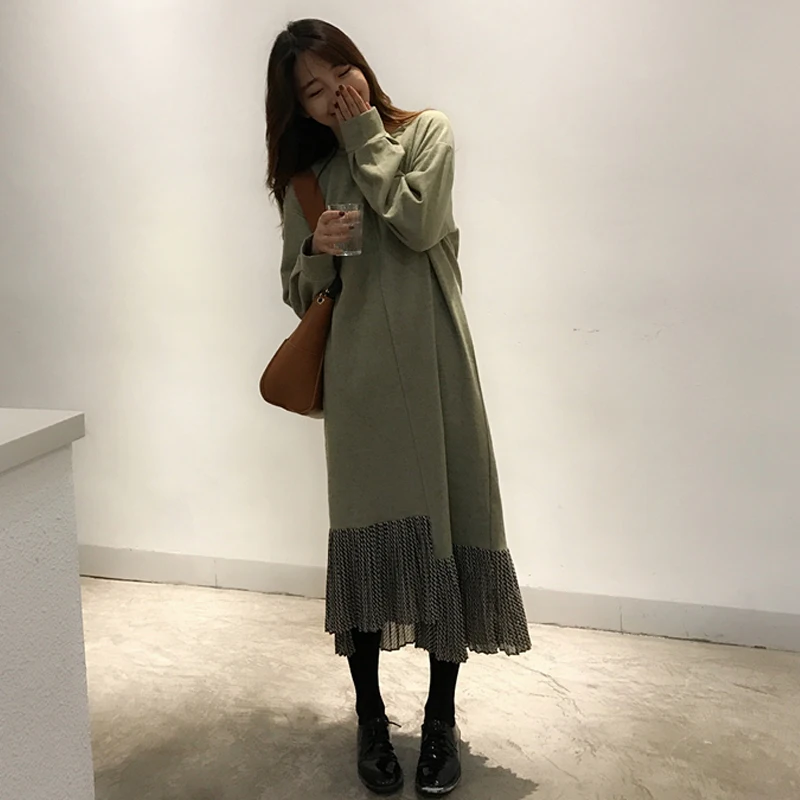 

New Long Sweater Knitted Dress Women Autumn Winter Fashion Elastic Slim Dresses Sexy Long Sleeve Ladies Party Dress vestido