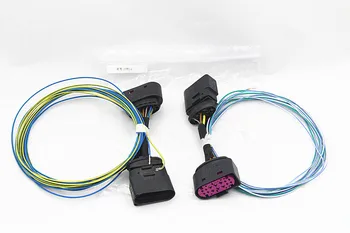 

For VW Passat B7 install LED headlamp headlight wire cable 10 adapter 14