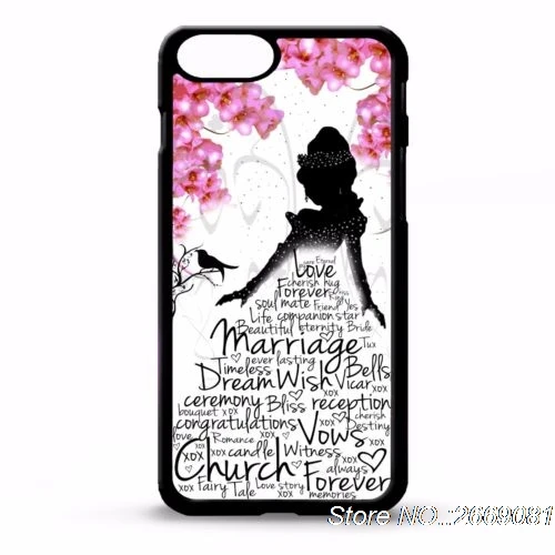 Wedding bride dress quote pretty gift mobile phone cover case for iPhone 4S 5S 5C 6S Plus 7 7Plus Samsung Galaxy |