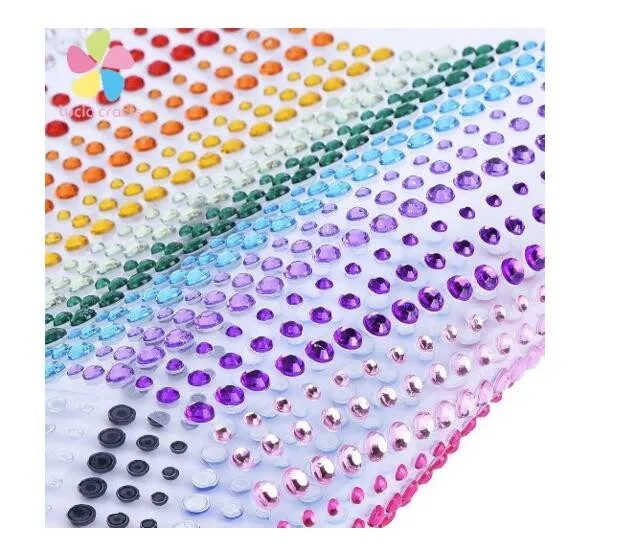 Lucia crafts  Colorful  Self Adhesive  Nail Rhinestones DIY Phone Car Decoration Stickers Scrapbooking    C0801