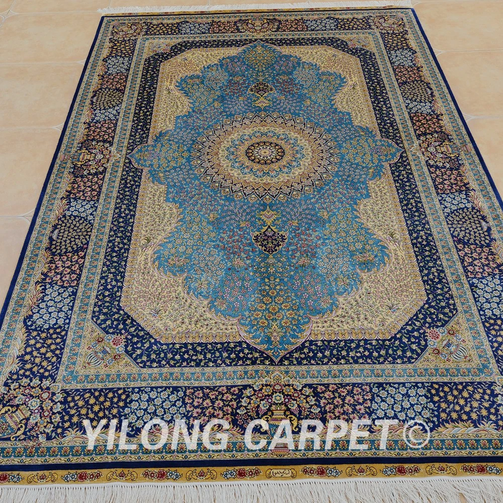 Yilong 6'x9' Vantage Ручной работы синий ковер медальон ручной работы персидские ковры(ZQG89A