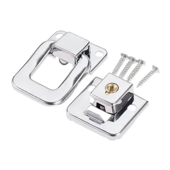 

Jewelry Chest Gift Wine Wooden Box Case Toggle Latch Suitcase Hasp Leather Bag Handbag Purse Closure Lock with Screws 38*28mm