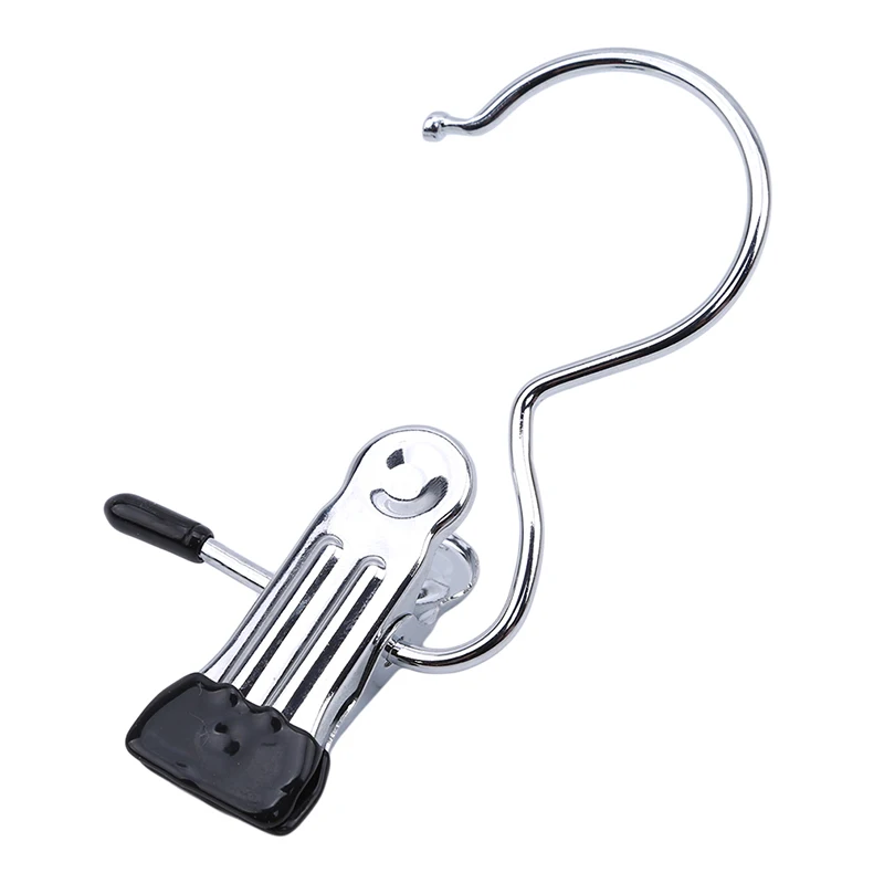 

10PCS/Pack Portable Stainless Steel Hook Laundry Hanger Clips Clothes Pin Shoe Pants Hanger Clips For Household Travel Supplies