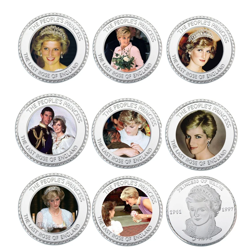 

999.9 Silver Coin The Princess Diana 20th Anniversary Challenge Home Holiday Gifts Metal Coins Art Ornament Collections
