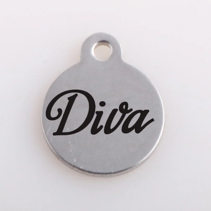 Ladyfun настраиваемый Шарм из нержавеющей стали DIVA Подарки Подвеска Diva шармы для DIY