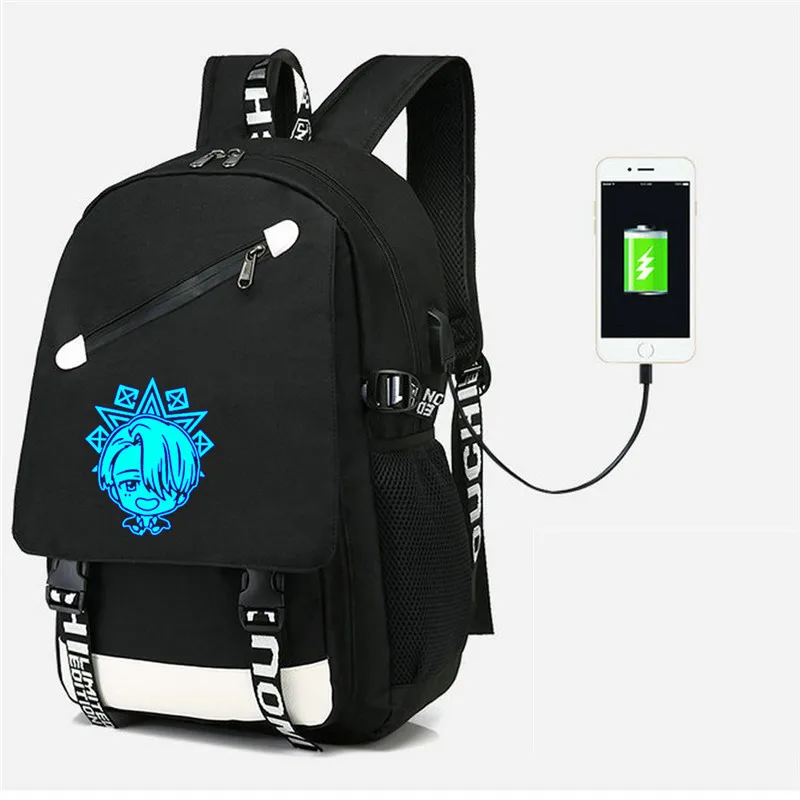 Yuzuru Hanyu Yuri on ice рюкзак для роликовых коньков USB порт Сумка дорожная школьная сумка USB мода подростков Повседневная сумка для ноутбука - Цвет: Style 4
