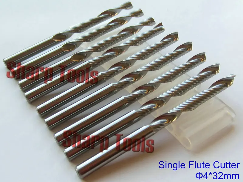 5pcs 4x32mm Milling Cutter Router Cutting Bit Dual Flute for PCB CNC Engraving