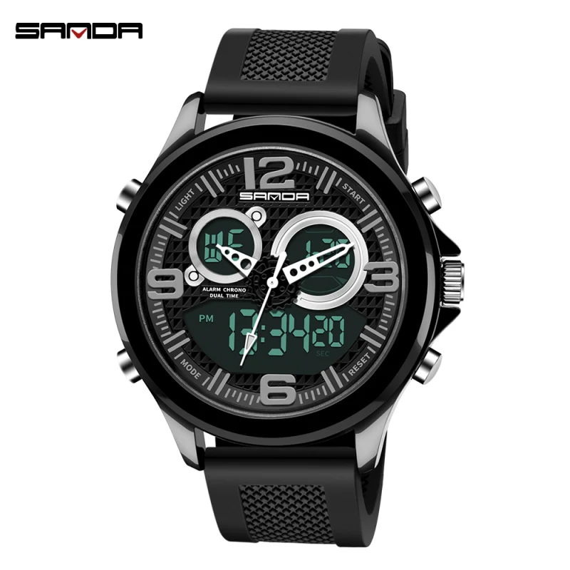 

SANDA Fashion Men's Sport Watches New Analog Quartz Watch Men Relogio Masculino Waterproof Erkek Kol Saati Male Digital Clock