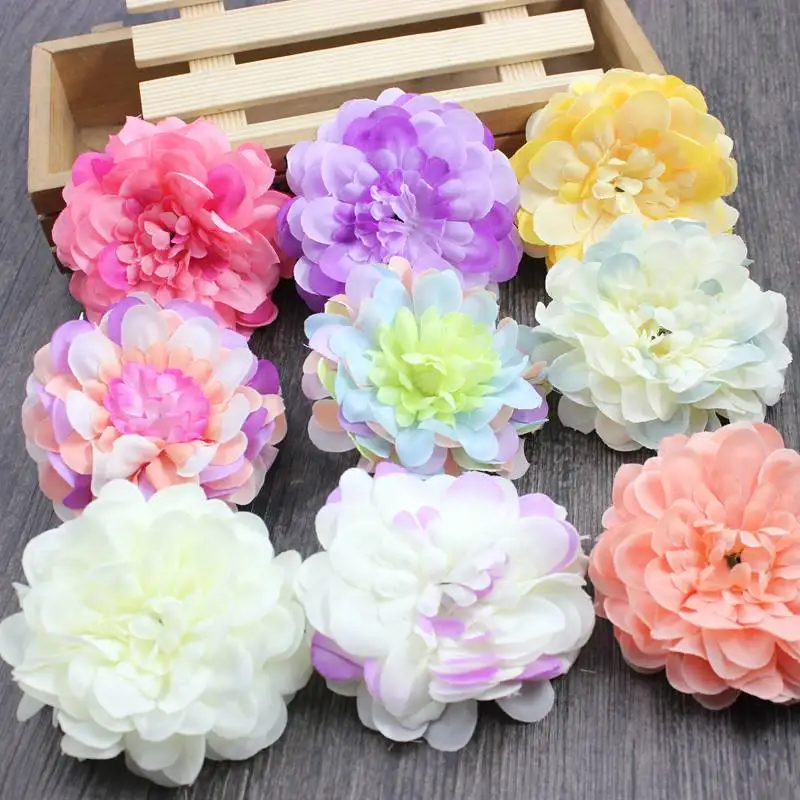 1 pieces 8cm Cola Silk Flower head silk Artificial Flowers For Wedding