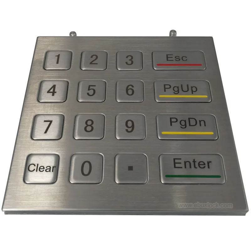 Клавиатура из нержавеющей стали с матричным интерфейсом для киоска/металлическая клавиатура для электронных систем шкафчика