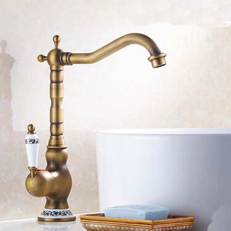 

Taller Style Bathroom Basin Faucet Deck Mounted Hot and Cold Basin Faucet Taps