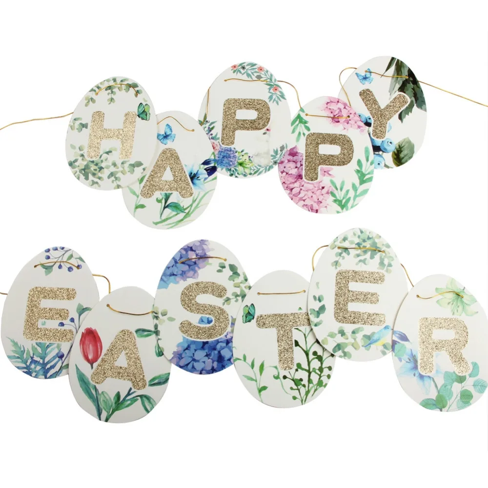 Gold Festive Gold Glitter Fun Egg Shape Happy Easter ...