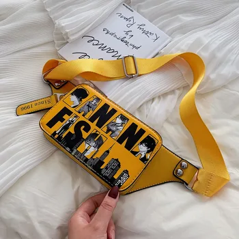 

PU Letter Pillow Belt Bag Women Fanny Bag Lovely Waist Pack Waist Bag