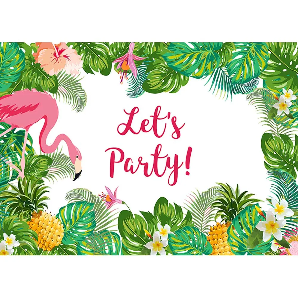 Allenjoy фон для фотосъемки Фламинго тропические джунгли праздничные вечерние фон с ананасом реквизит для фотостудии