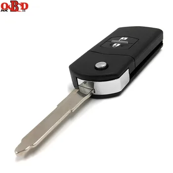 

HKOBDII New 433MHZ For Mazda 5 2 Buttons Flip Remote Car Key with 4D63 chip