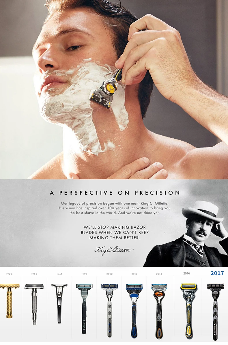 Gillette Fusion Proshield Shaving Razor Blades For Men Face Care Brands Safety Razors Shaver Blade 1 Razor Handle + 5 Blades-7