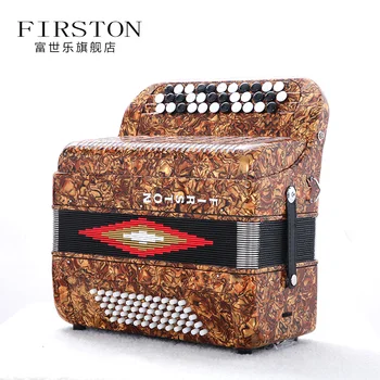 

Celluloid 34 Buttons 60 Bass Accordion with case and staps musical instruments professional Piano Accordions