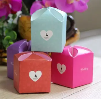 

creative romantic heart fall in love candy bag DIY new marriage charm Shower Favor Boxes Wedding Party Gift hold bag