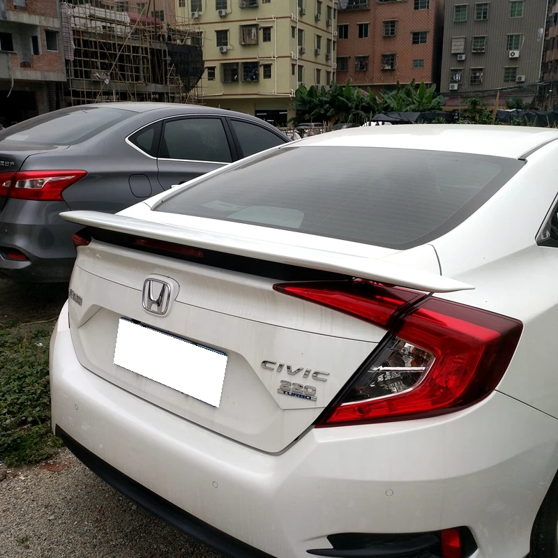 Для Honda Civic спойлер- Высококачественный ABS Материал заднее крыло автомобиля праймер цвет задний спойлер с тормозным светом
