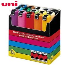 15 цветов Набор Mitsubishi Uni PC-8K маркер краски-широкий наконечник-8 мм художественные маркеры офисные школьные принадлежности