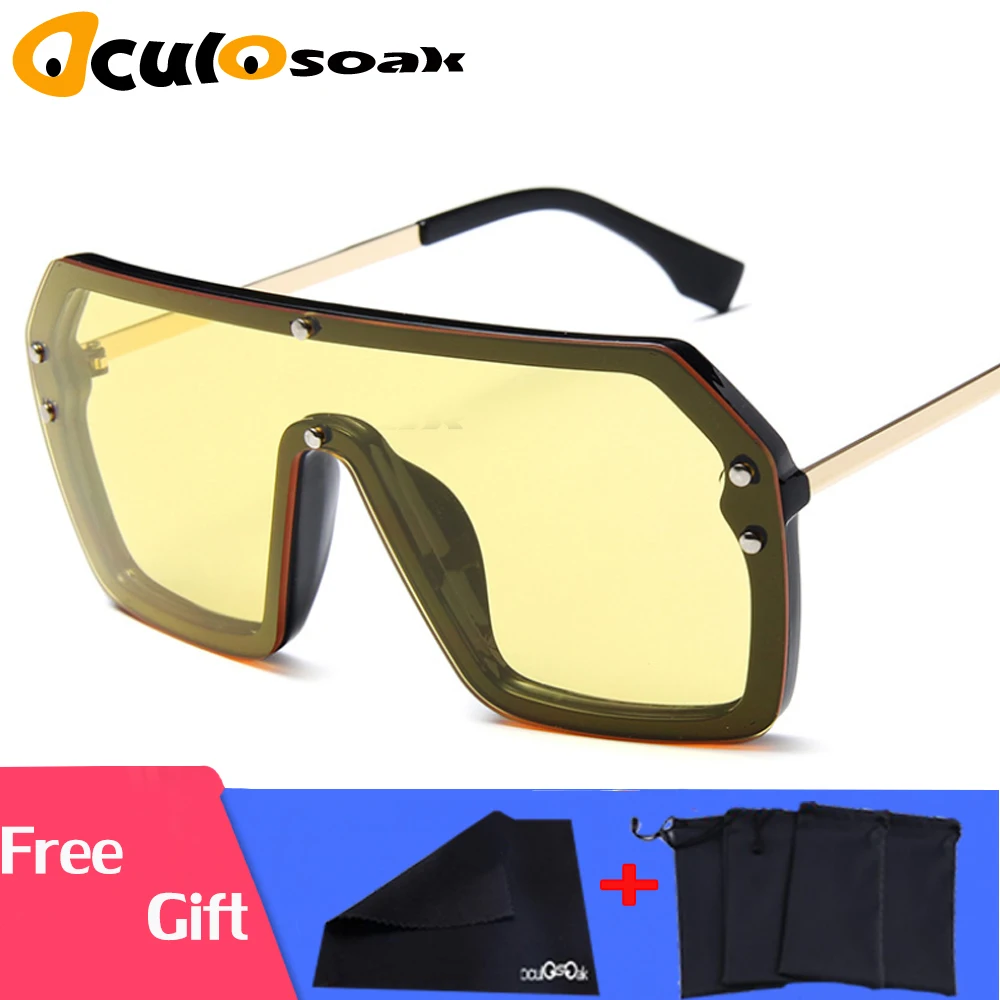 Vintage Pilot Sunglasses 2019 Women Men Big Frame Shade Sun Glasses Italian Brand Designer Top Fashion Eyewear Lunette